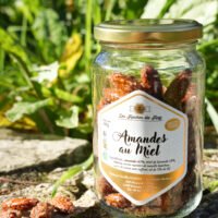 amandes caramelisées au miel de notre apiculteur en vente directe à Vitrolles